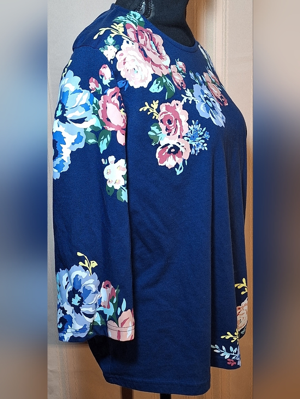 BLAIR Navy Blue Floral Long Sleeve Tee - Picture 2 of 6